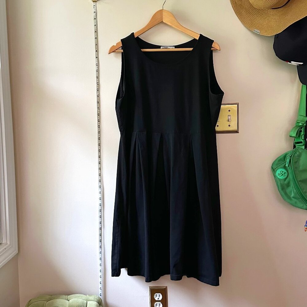 Styleword cotton a-line dress, XXL, black